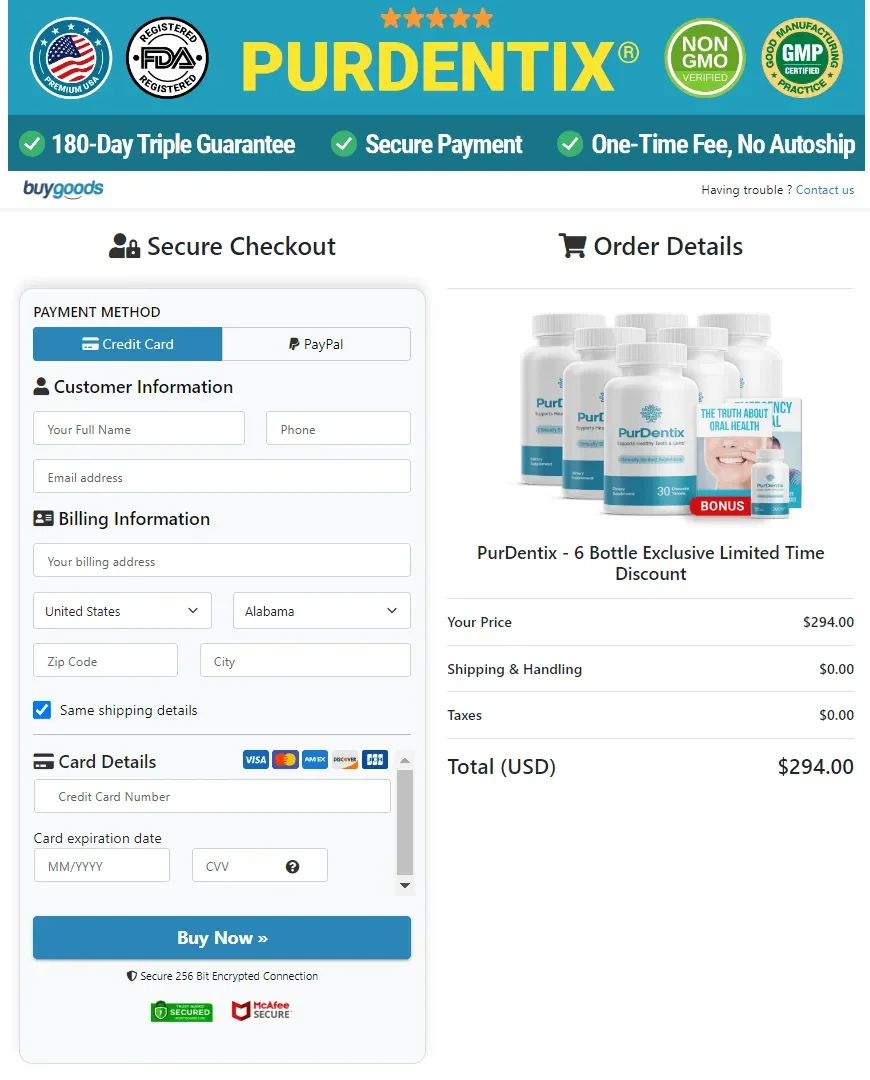 PurDentix payment gateway